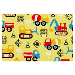 Seamless Pattern Vector Industrial Vehicle Cartoon Banner And Sign 6  X 4  by Jancukart