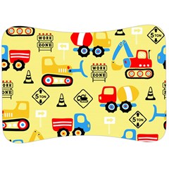 Seamless Pattern Vector Industrial Vehicle Cartoon Velour Seat Head Rest Cushion