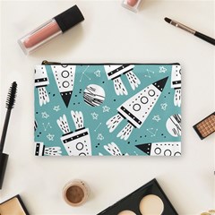 Cute Seamless Pattern With Rocket Planets-stars Cosmetic Bag (medium) by BangZart