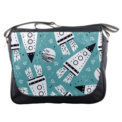 Cute Seamless Pattern With Rocket Planets-stars Messenger Bag by BangZart