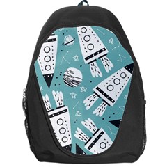 Cute Seamless Pattern With Rocket Planets-stars Backpack Bag by BangZart