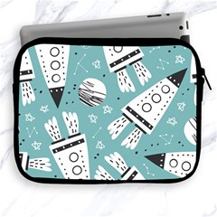 Cute Seamless Pattern With Rocket Planets-stars Apple Ipad 2/3/4 Zipper Cases by BangZart