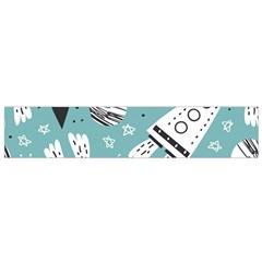 Cute Seamless Pattern With Rocket Planets-stars Small Flano Scarf