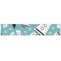 Cute Seamless Pattern With Rocket Planets-stars Large Flano Scarf 