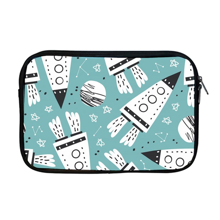 Cute seamless pattern with rocket planets-stars Apple MacBook Pro 17  Zipper Case