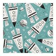 Cute Seamless Pattern With Rocket Planets-stars Banner And Sign 3  X 3 