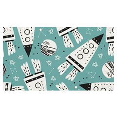 Cute Seamless Pattern With Rocket Planets-stars Banner And Sign 7  X 4  by BangZart