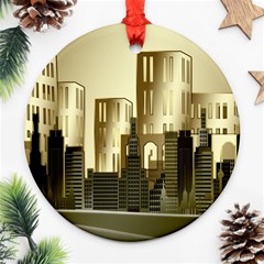 Architecture City House Ornament (round)