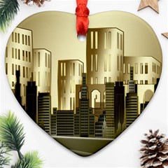 Architecture City House Ornament (heart)