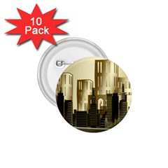 Architecture City House 1 75  Buttons (10 Pack)