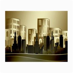 Architecture City House Small Glasses Cloth