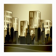 Architecture City House Medium Glasses Cloth