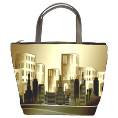 Architecture City House Bucket Bag