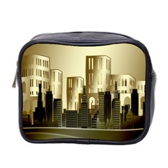 Architecture City House Mini Toiletries Bag (two Sides)