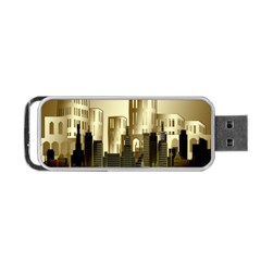 Architecture City House Portable Usb Flash (one Side)