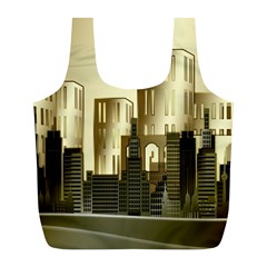 Architecture City House Full Print Recycle Bag (l)