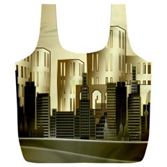 Architecture City House Full Print Recycle Bag (xxl) by Jancukart