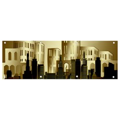 Architecture City House Banner And Sign 9  X 3  by Jancukart