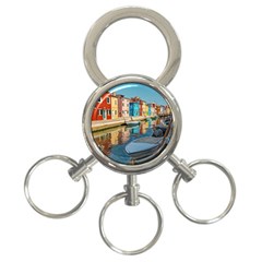 Boats In Venice - Colorful Italy 3-ring Key Chain by ConteMonfrey