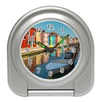 Boats In Venice - Colorful Italy Travel Alarm Clock Front