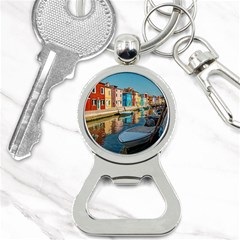 Boats In Venice - Colorful Italy Bottle Opener Key Chain by ConteMonfrey