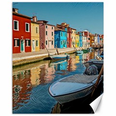 Boats In Venice - Colorful Italy Canvas 16  X 20  by ConteMonfrey