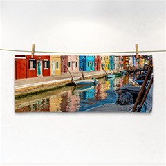 Boats In Venice - Colorful Italy Hand Towel by ConteMonfrey