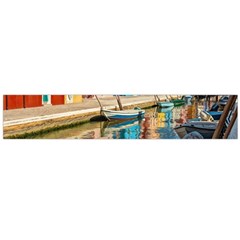 Boats In Venice - Colorful Italy Large Flano Scarf  by ConteMonfrey