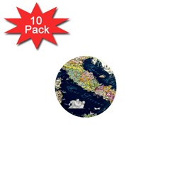 Map Italy Blue 1  Mini Magnet (10 Pack)  by ConteMonfrey