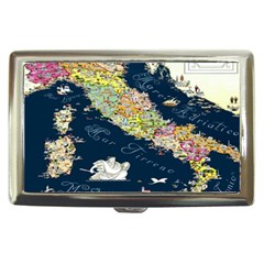 Map Italy Blue Cigarette Money Case by ConteMonfrey