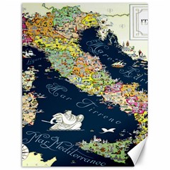 Map Italy Blue Canvas 12  X 16  by ConteMonfrey