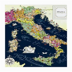 Map Italy Blue Medium Glasses Cloth by ConteMonfrey