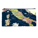 Map Italy Blue Pencil Case Front