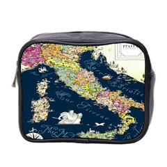 Map Italy Blue Mini Toiletries Bag (two Sides) by ConteMonfrey