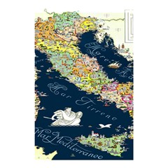 Map Italy Blue Shower Curtain 48  X 72  (small)  by ConteMonfrey