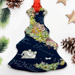 Map Italy Blue Ornament (christmas Tree)  by ConteMonfrey