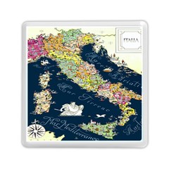 Map Italy Blue Memory Card Reader (square) by ConteMonfrey