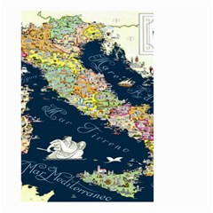 Map Italy Blue Small Garden Flag (two Sides) by ConteMonfrey