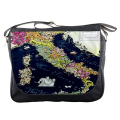 Map Italy Blue Messenger Bag by ConteMonfrey