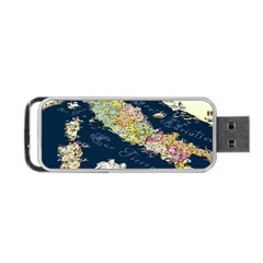 Map Italy Blue Portable Usb Flash (one Side) by ConteMonfrey