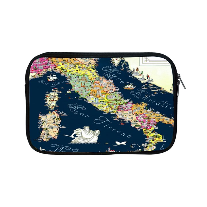 Map Italy Blue Apple iPad Mini Zipper Cases