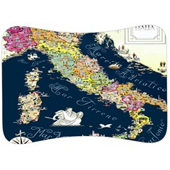 Map Italy Blue Velour Seat Head Rest Cushion by ConteMonfrey