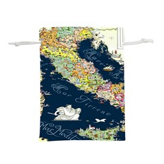 Map Italy Blue Lightweight Drawstring Pouch (m) by ConteMonfrey