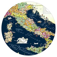 Map Italy Blue Round Trivet by ConteMonfrey