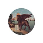 Lion of Venice, Italy Rubber Coaster (Round) Front