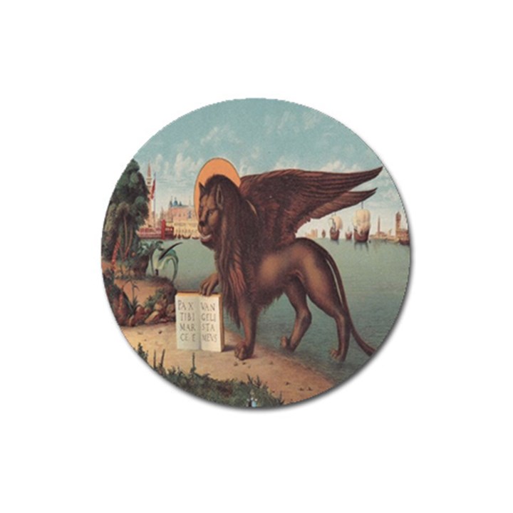 Lion of Venice, Italy Magnet 3  (Round)