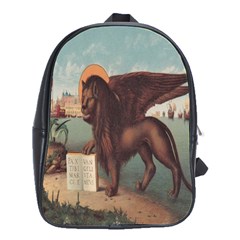 Lion Of Venice, Italy School Bag (large) by ConteMonfrey