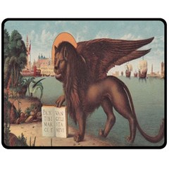 Lion Of Venice, Italy Fleece Blanket (medium)  by ConteMonfrey