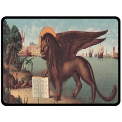 Lion Of Venice, Italy Double Sided Fleece Blanket (large)  by ConteMonfrey