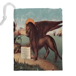 Lion of Venice, Italy Drawstring Pouch (5XL) Back